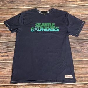 Mitchell and Ness Seattle Sounders T-Shirt FC Single Stitch Blue Men’s Size 2XL